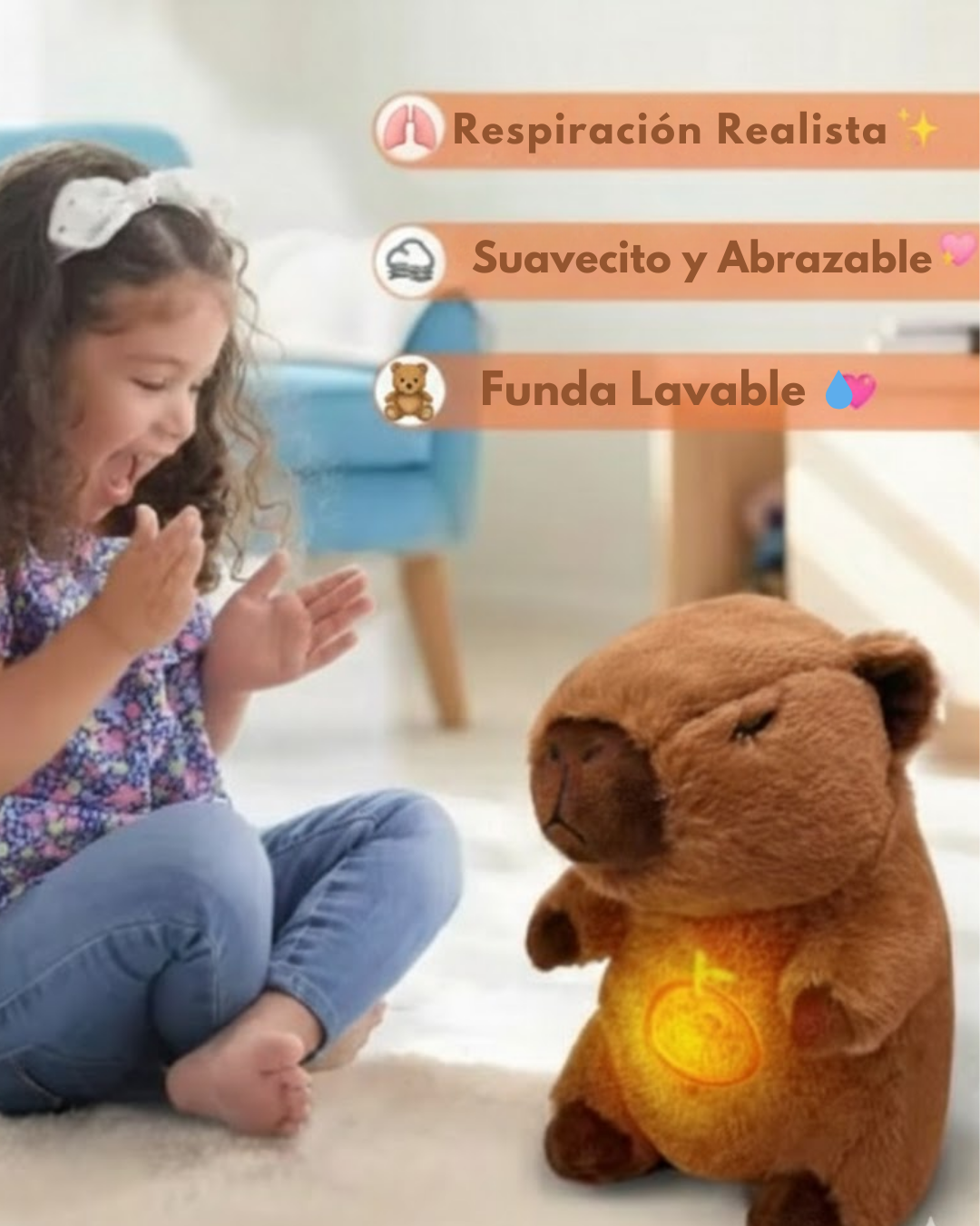 Capibara Con Respiración Realista