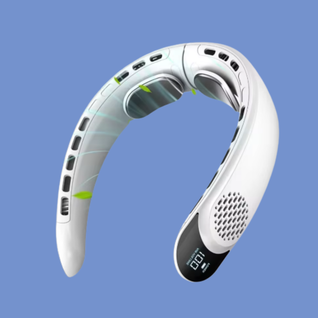 Ventilador De Cuello Portátil Quad-Core 360°