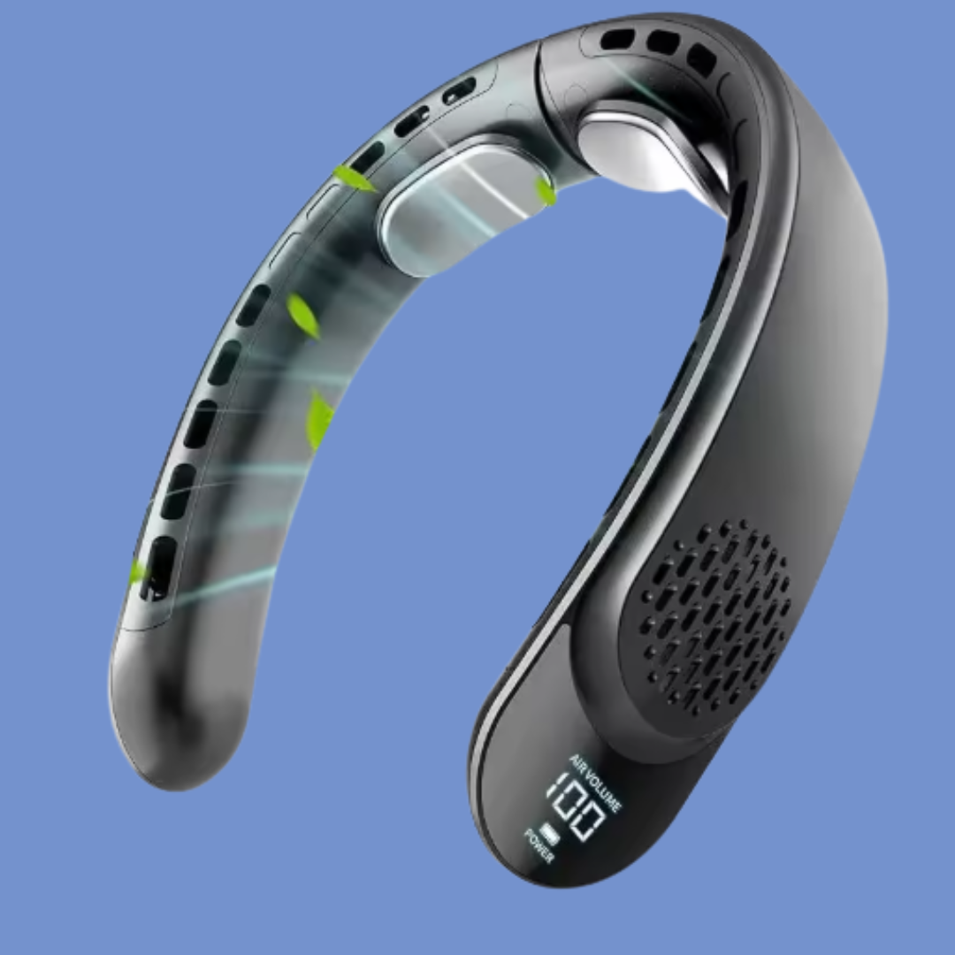 Ventilador De Cuello Portátil Quad-Core 360°