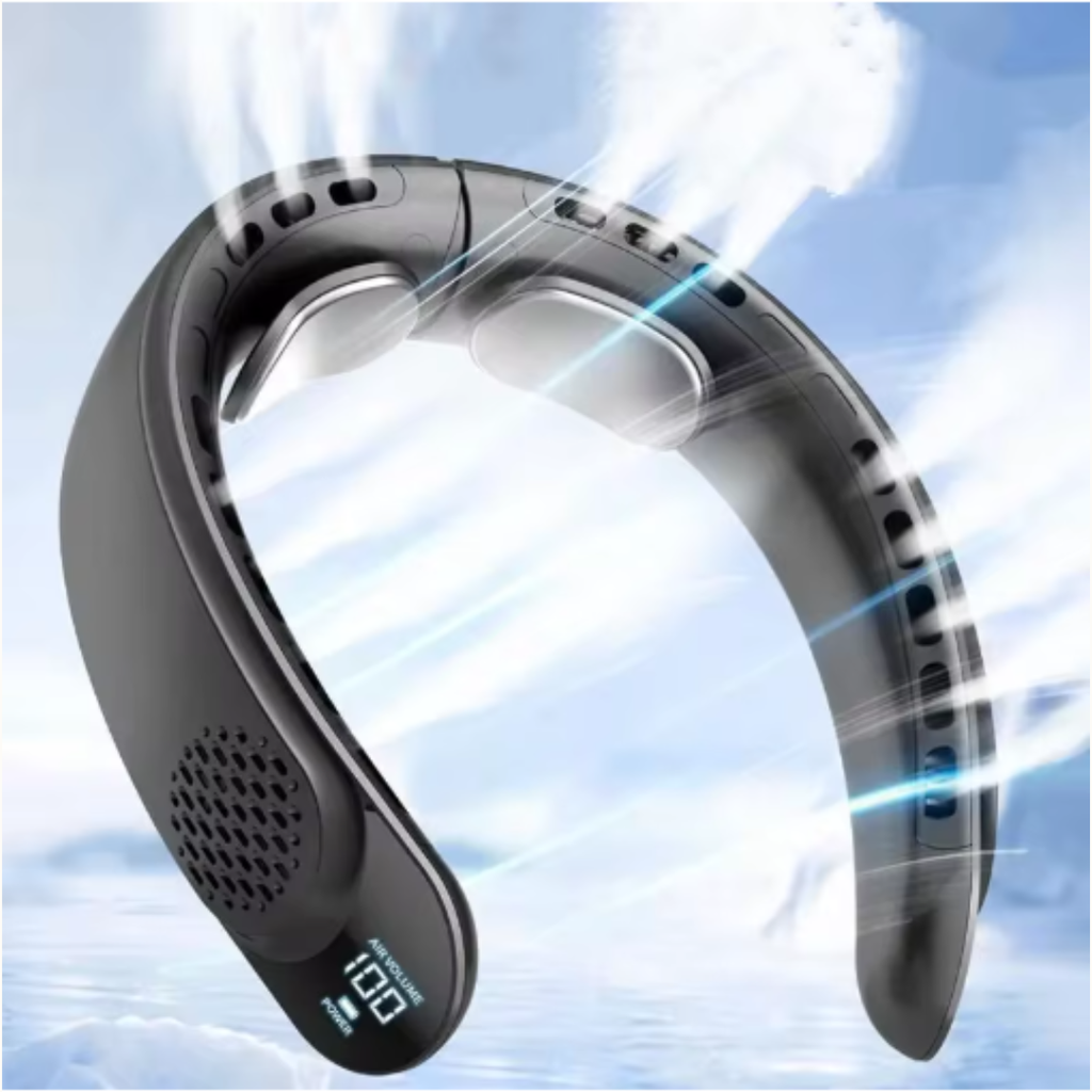Ventilador De Cuello Portátil Quad-Core 360°