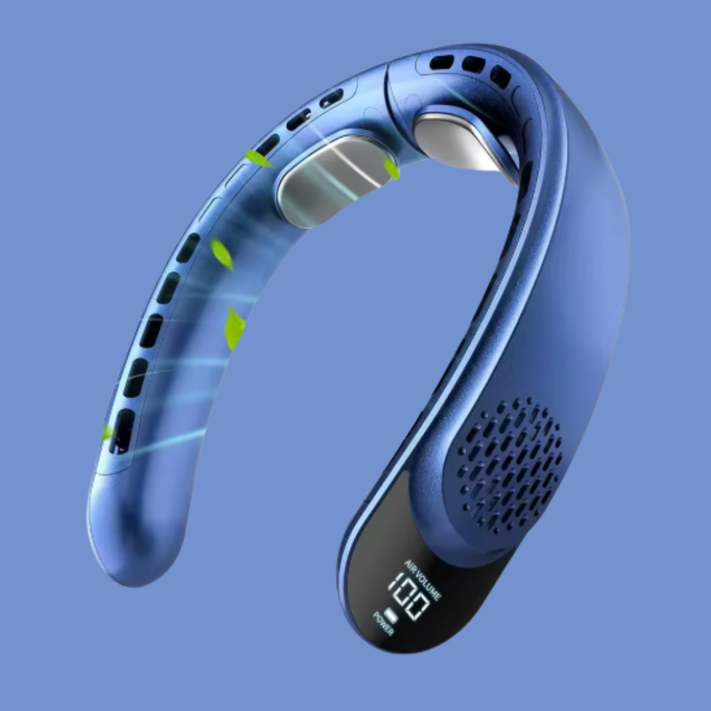 Ventilador De Cuello Portátil Quad-Core 360°