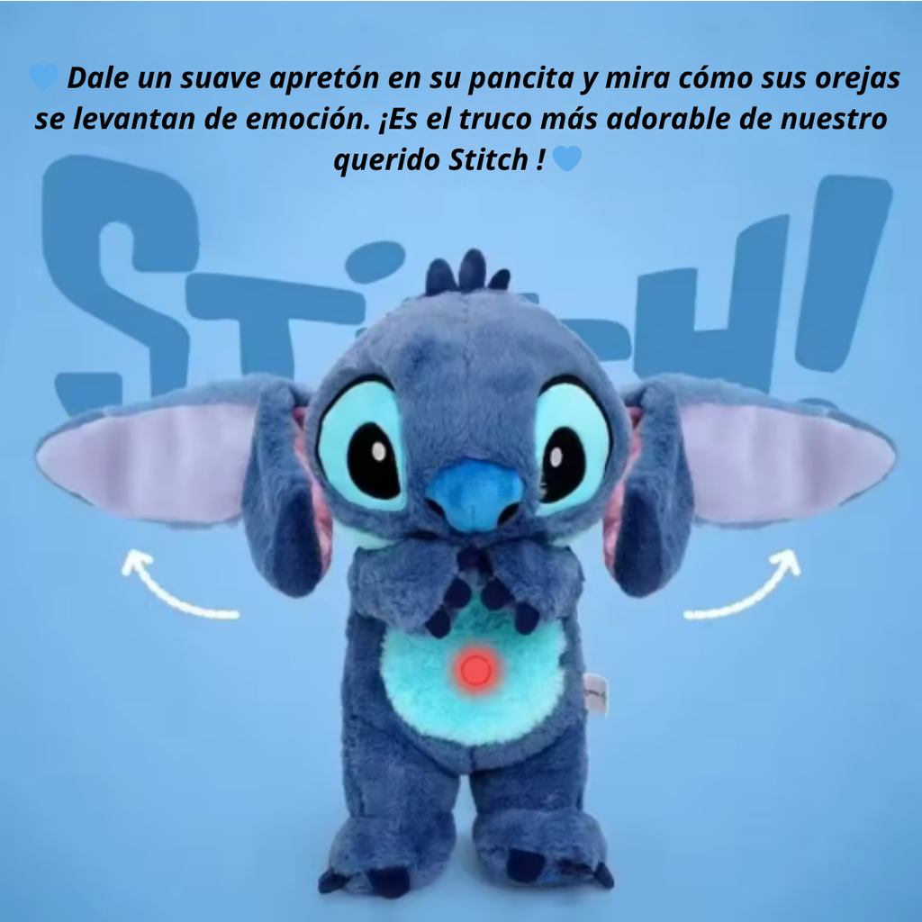Peluche de Stich y Ángel con Respiración Relajante