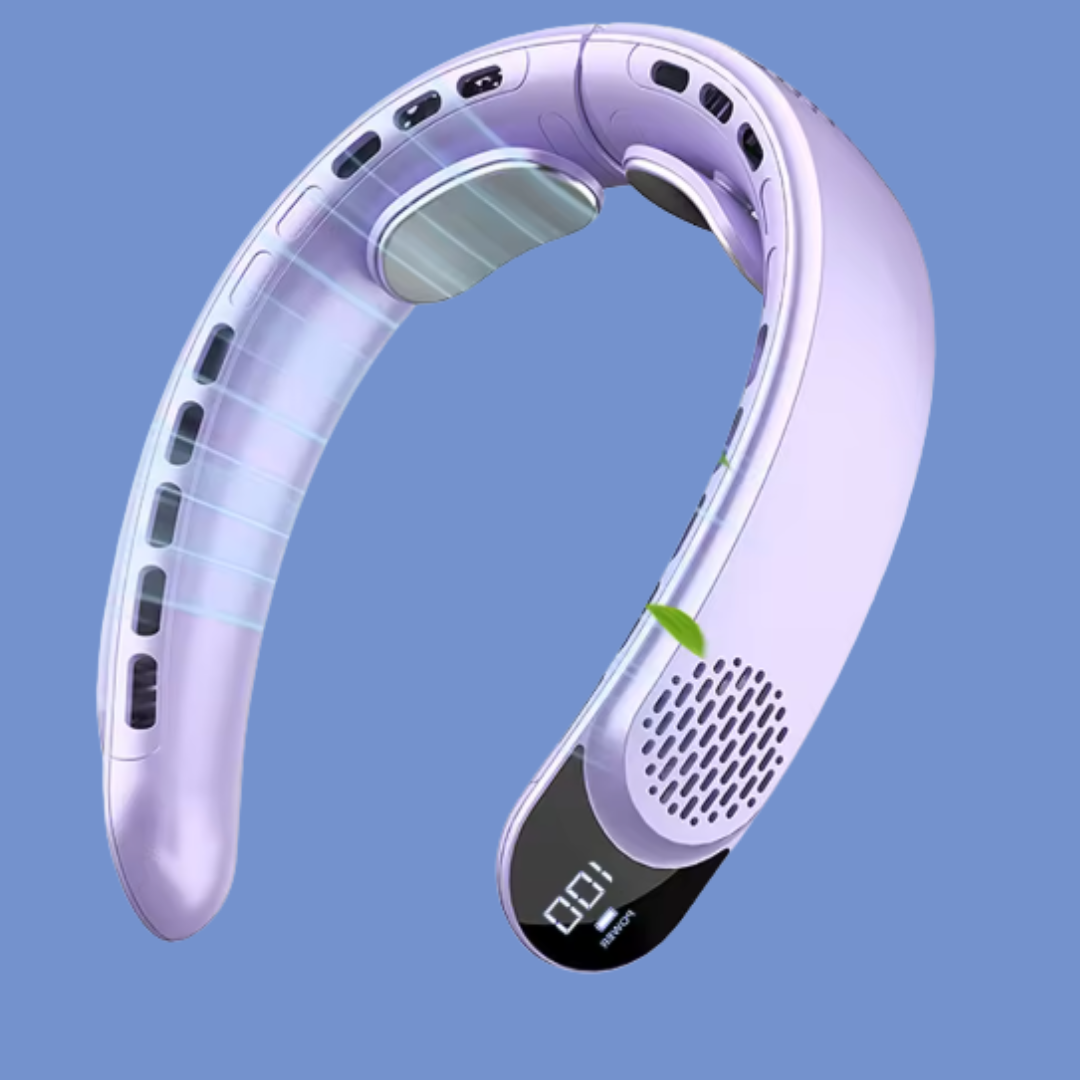 Ventilador De Cuello Portátil Quad-Core 360°